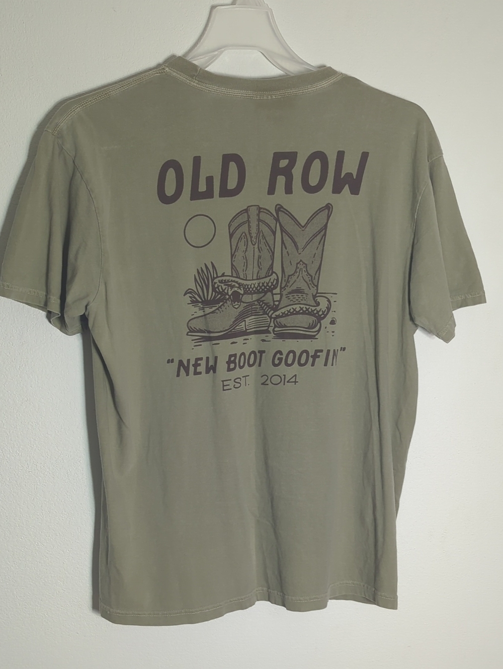 Old Row Grapic T-Shirt Mens Womens Cowboy Boots Rattlesnake Western Goofin Large